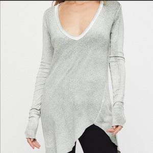 Free people Asymmetrical long sleeve top NWOT